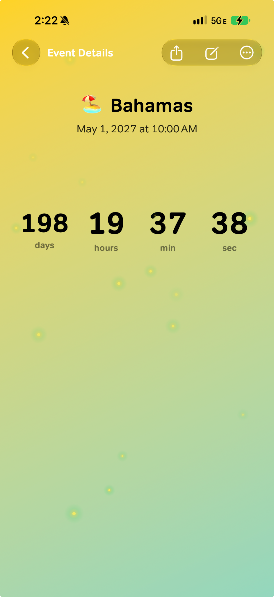 Twidddle Bahamas event countdown details