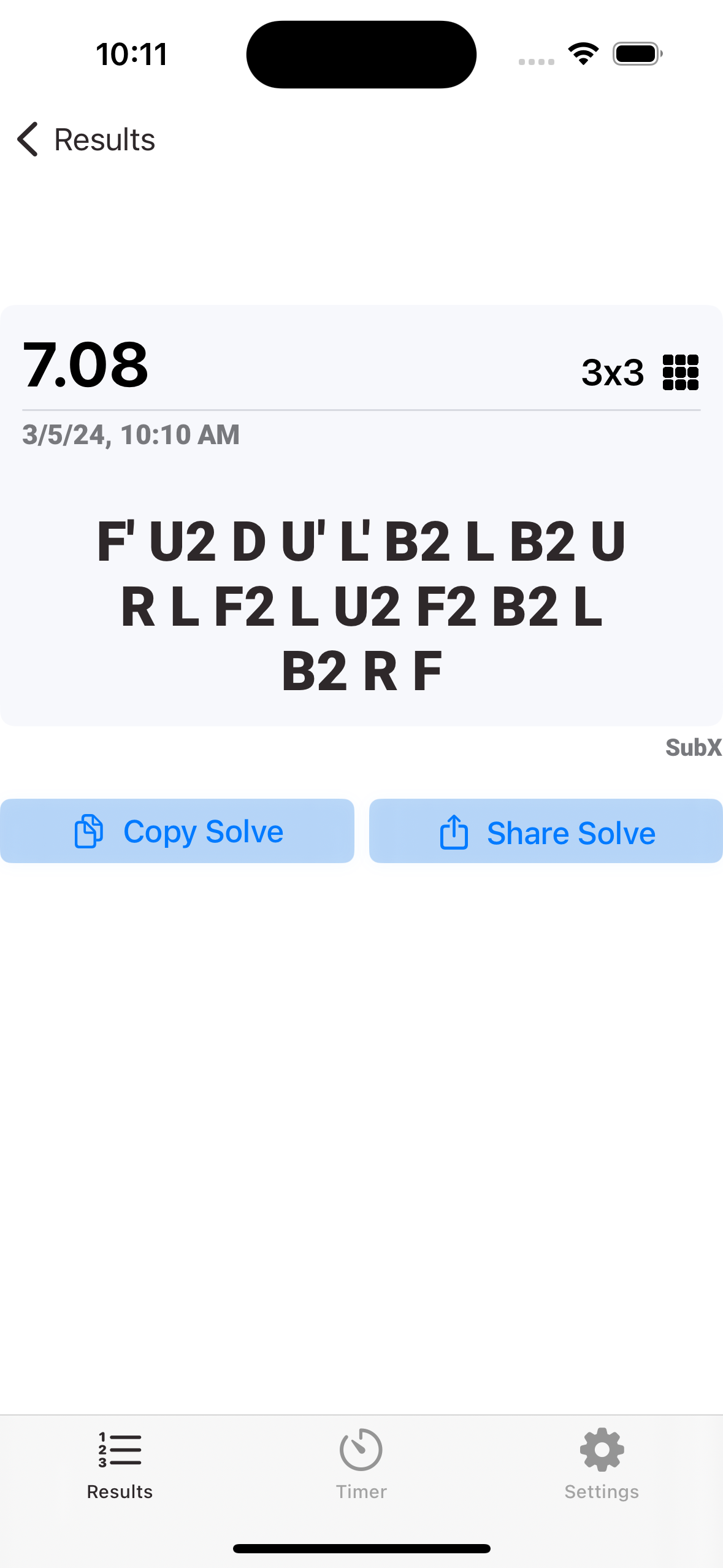 SubX Share screen