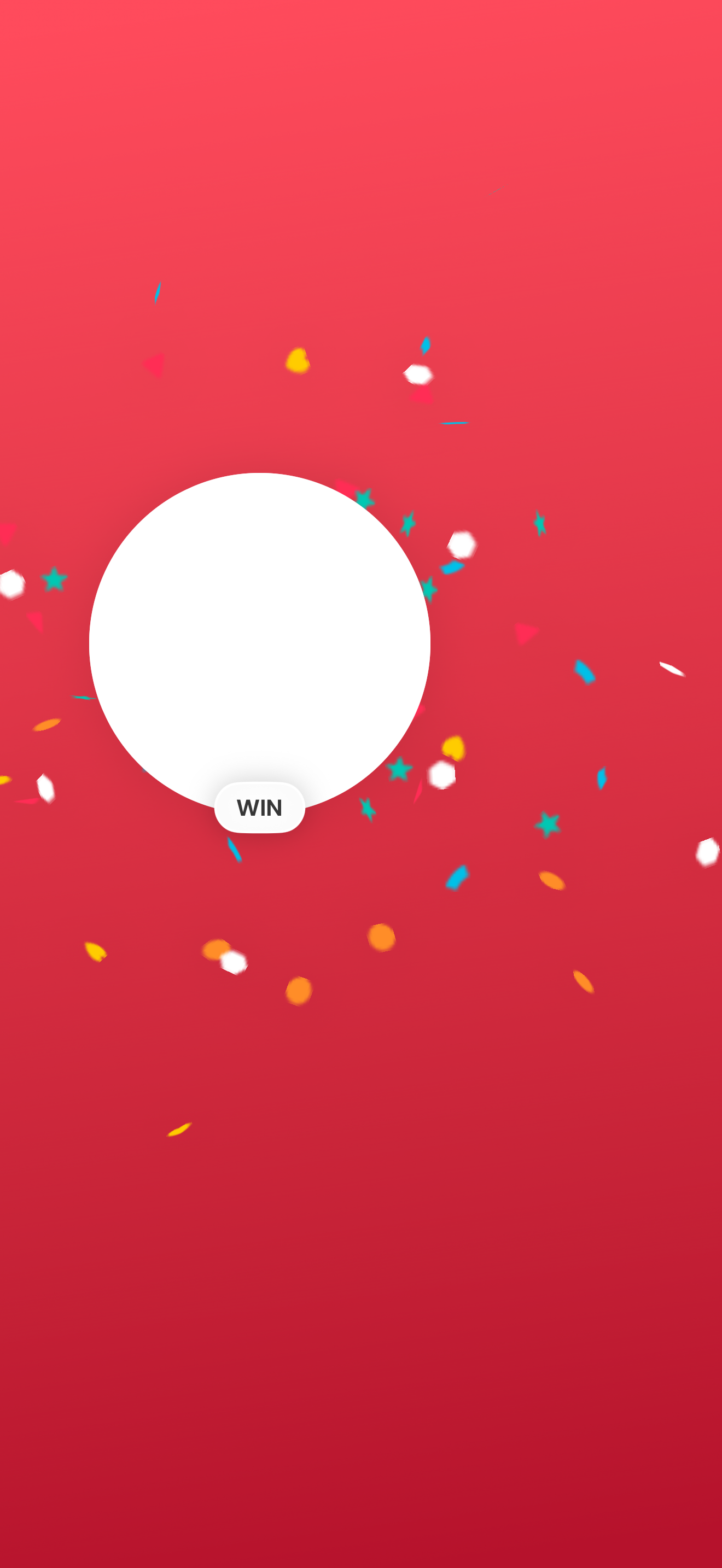 WhozIt celebratory confetti moment